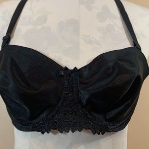 Chantelle Unlined Underwire Strapless Black Lace Bra
